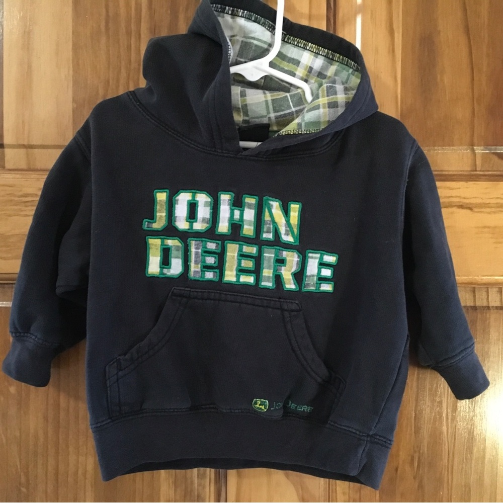 John Deere Kids Hoodie - Dark‎ Blue with Green Accents